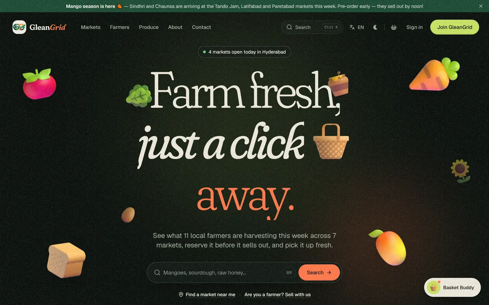 Dark mode — same identity, night palette