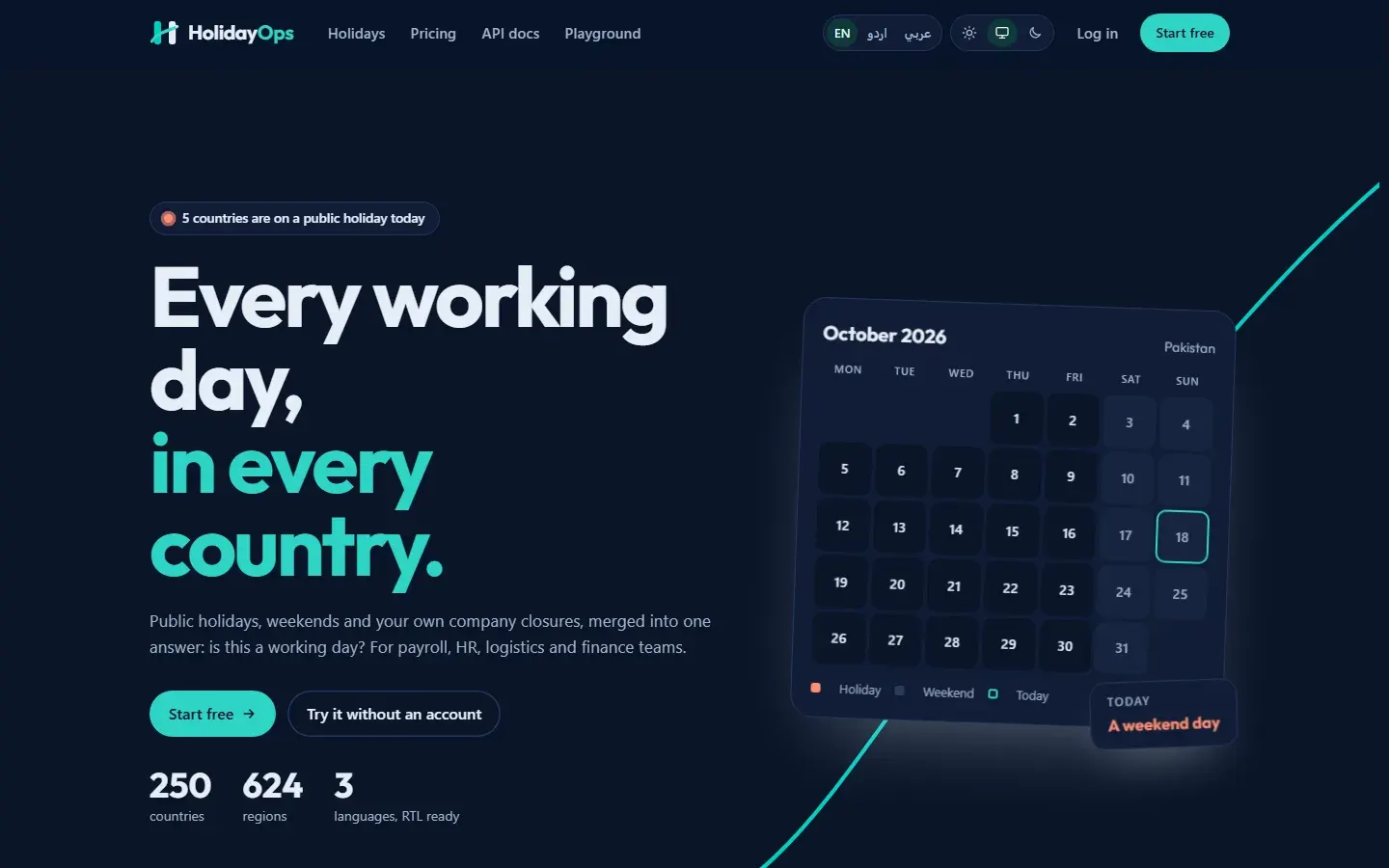 Home — live answers and a calendar that turns with the month