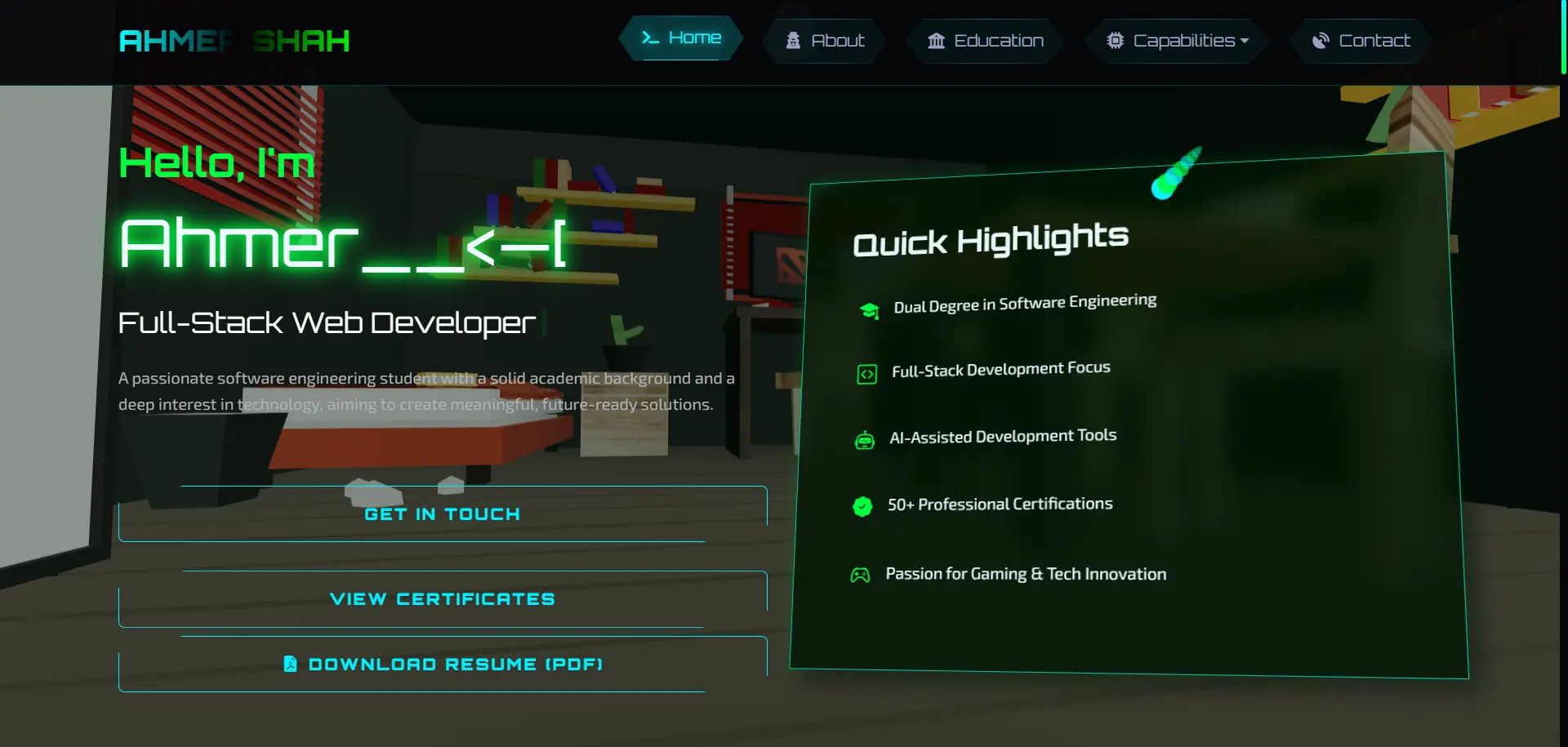 Personal 3D Portfolio