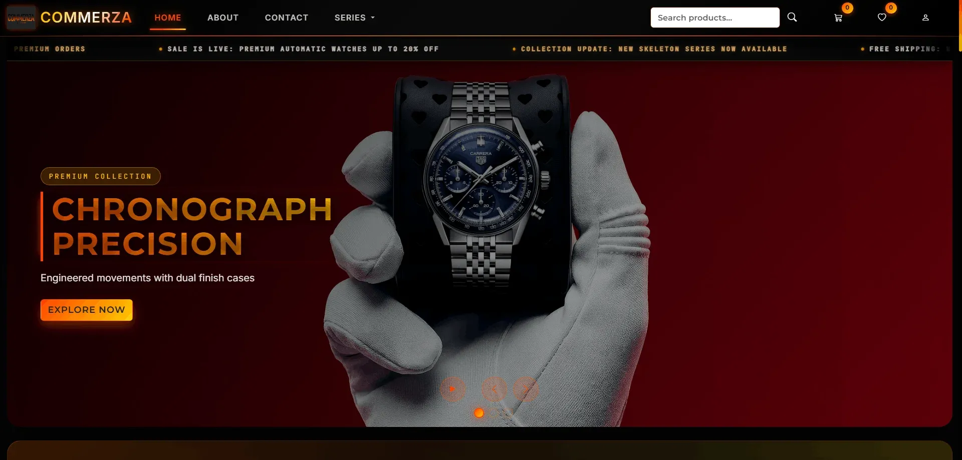 Commerza - E-Commerce Store Home Page