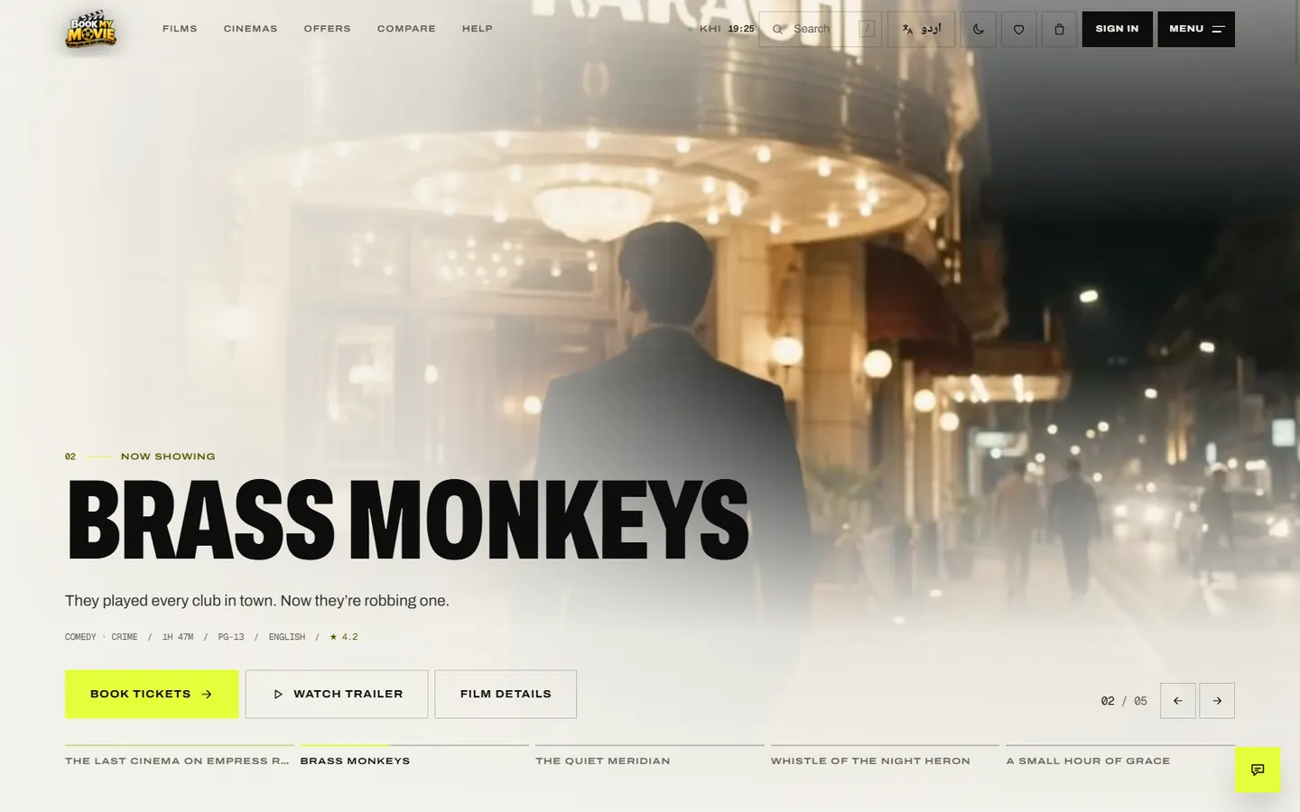 The home page in the light theme: the same tokens redefined as warm paper and ink, with the volt accent kept for the one action that matters.