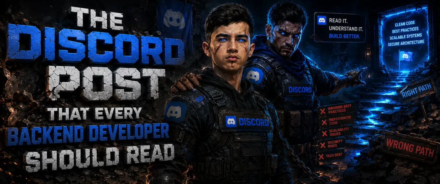 The Discord Post That Every Backend Developer Should Read ( Syed Ahmer Shah shown as a saviour )