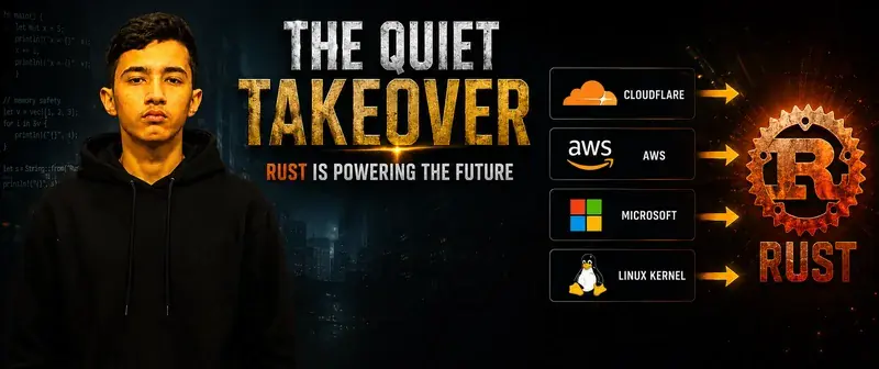 A visualization showing Rust's growing role in modern systems infrastructure.